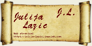 Julija Lazić vizit kartica